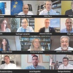 Imagen del acto de presentación de StepbyWater, celebrado en formato online en junio de 2020, al que asistió el secretario de Estado de Medio Ambiente, Hugo Morán, junto a representantes de las entidades integradas en la alianza