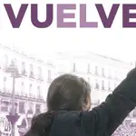 Pablo Iglesias en su cartel de la campaña electoral