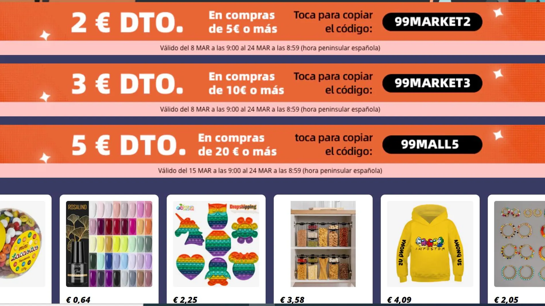 Ofertas con cupones descuento en AliExpress
