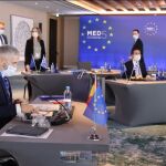 El ministro Marlaska durante un momento de la reunión