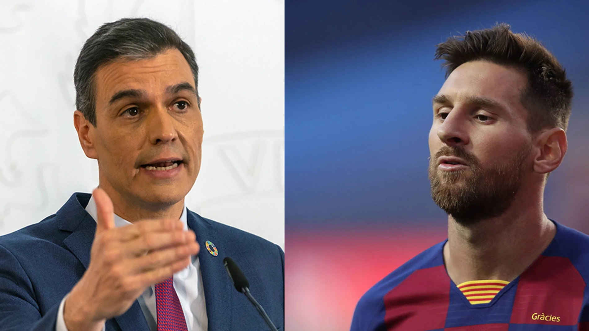 Pedro Sánchez y Messi