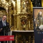 Fernández Sobrino, durante el pregón de la Semana Santa de Palencia