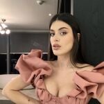 Aida Domenech, Dulceida, con vestido con corpiño de House of CB/ Instagram @dulceida