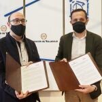 El presidente de la Diputación de Valladolid, Conrado Íscar, y el de FECOSVA, Jesús Herreras, renuevan su convenio
