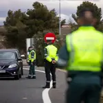 Control de trafico de la Guardia Civil a la altura de Ocaña en la Autovia de Andalucía A-4