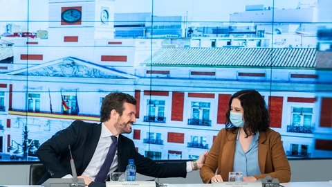 Pablo Casado en el Comité Ejecutivo Nacional de PP con Isabel Diaz Ayuso