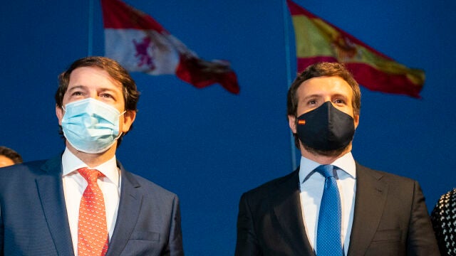 Pablo Casado en las Cortes de Castilla y León tras la moción de censura fallida.
