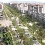 Remodelación que se hará en la avenida Meridiana entre las calles Mallorca y Navas