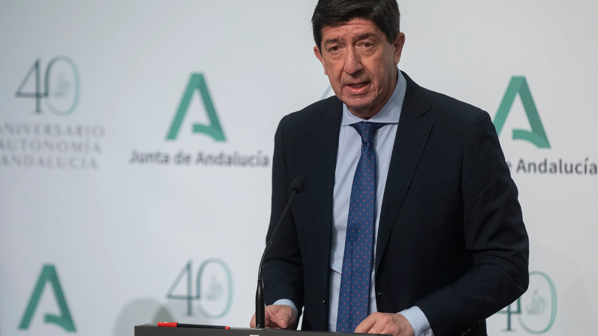 El vicepresidente de la Junta, Juan Marín, tras el Consejo de Gobierno