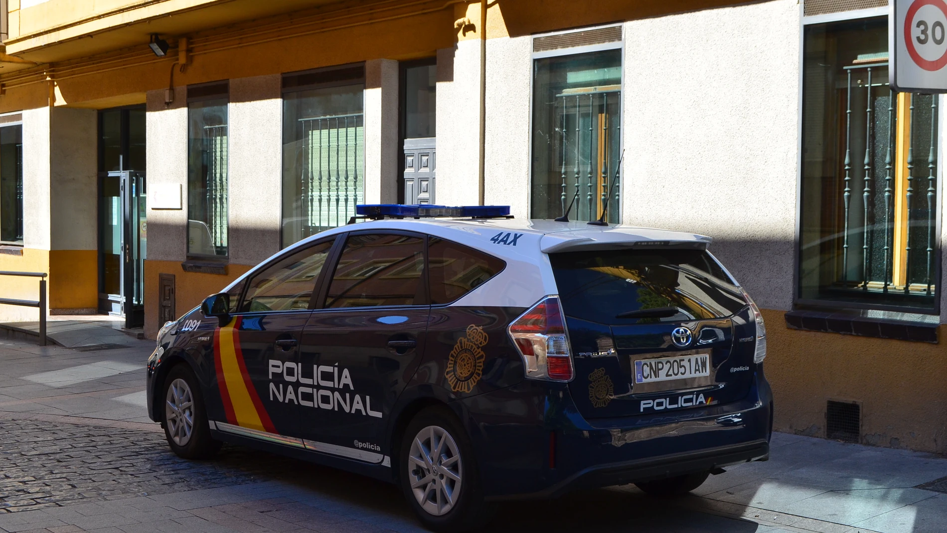 Vehículo de la Policía Nacional en Soria