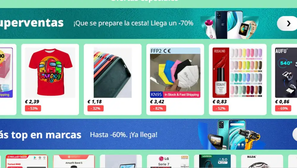 Campaña de ofertas en AliExpress