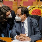La vicepresidenta y portavoz del Gobierno Valenciano, Mónica Oltra; y el conseller de Hacienda, Vicent Soler