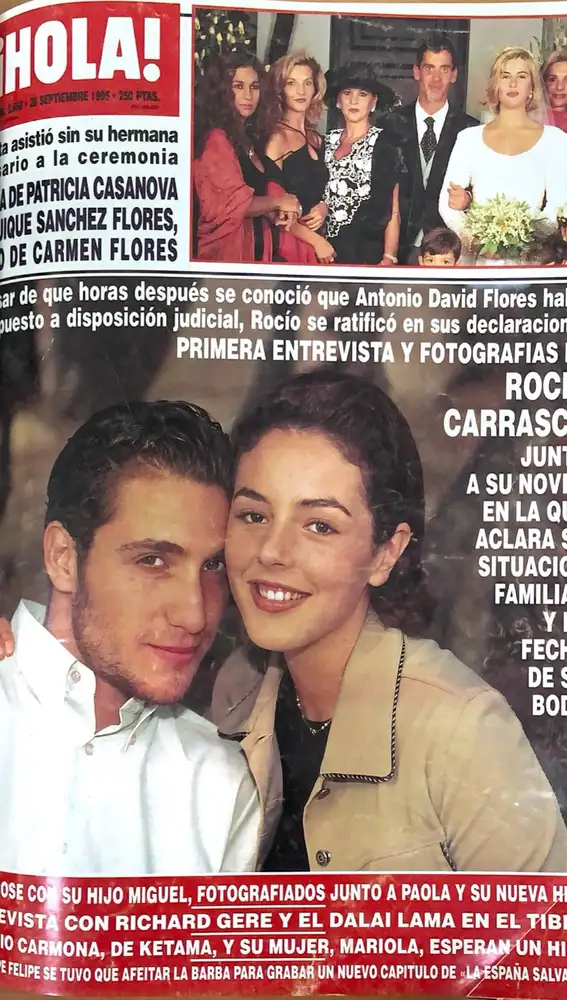 Rocío Carrasco anuncia su boda con Antonio David Flores en ¡HOLA!