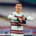 Belgrade (Serbia), 27/03/2021.- Portugal's Cristiano Ronaldo reacts during the Group A of FIFA World Cup Qatar 2022 qualifier match at Rajko Mitic Stadium in Belgrade, Serbia, 27th March 2021. (Mundial de Fútbol, Belgrado, Catar) EFE/EPA/MIGUEL A. LOPES