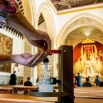 Las imágenes de la Hermandad de La Paz de Sevilla el Domingo de Ramos del pasado año. EFE/ Raúl Caro.