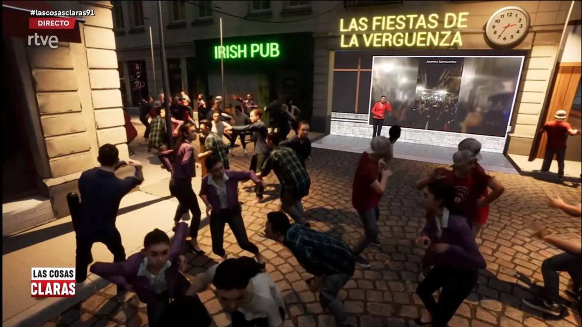 La imagen de la animación que mostró el programa