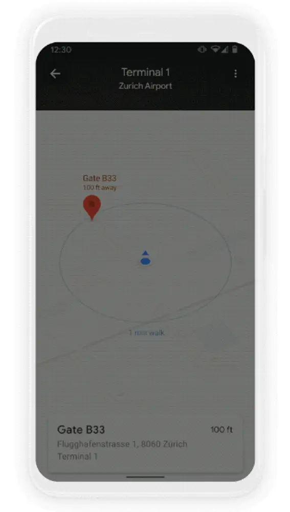 Imagen de la nueva función de Google Maps para orientarse en interiores