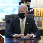 El presidente de Estados Unidos, Joe Biden, en el despacho Oval