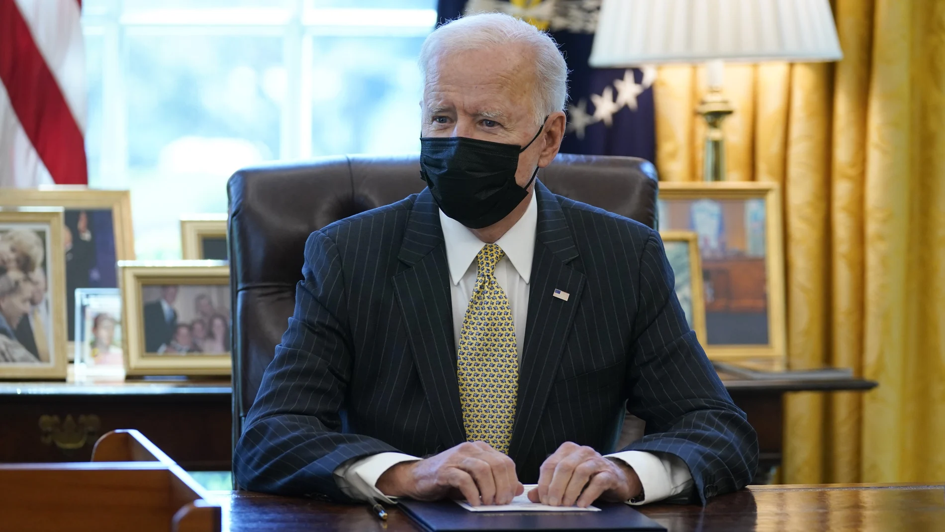 El presidente de Estados Unidos, Joe Biden, en el despacho Oval