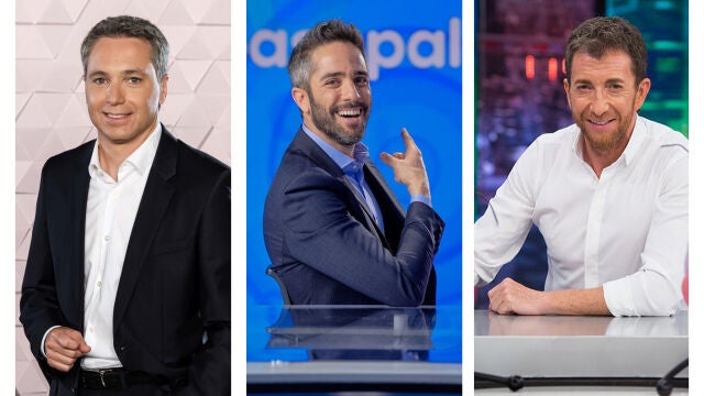Vicente Vallés, Roberto Leal y Pablo Motos