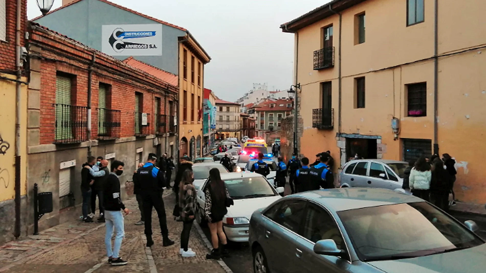 El suceso se produjo en la calle Badillo de la capital leonesa