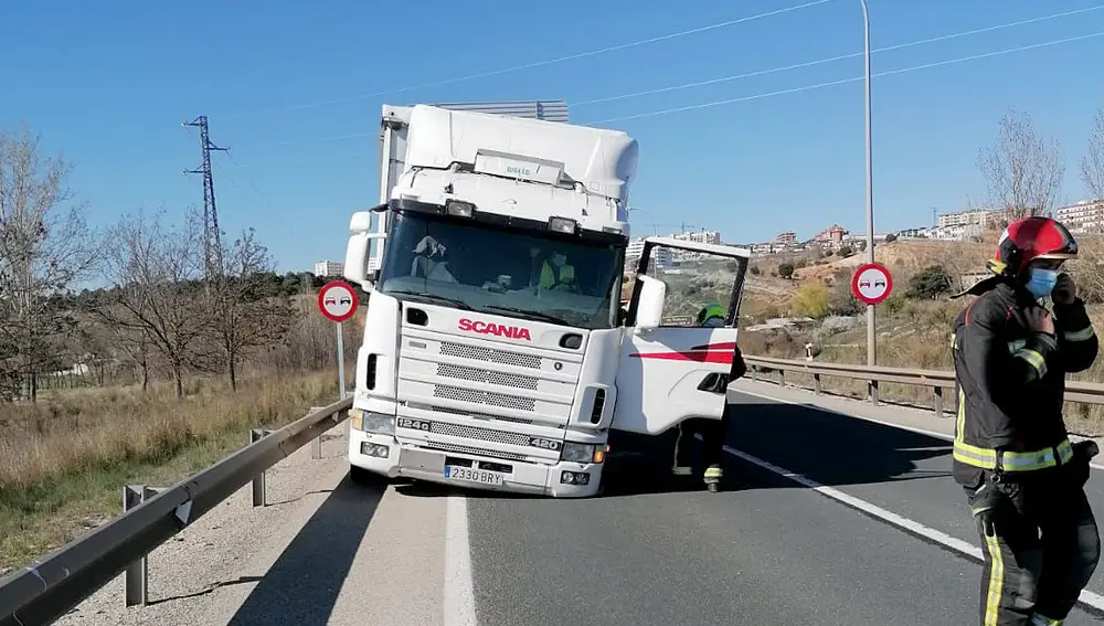 Imagen de archivo del accidente de un camión