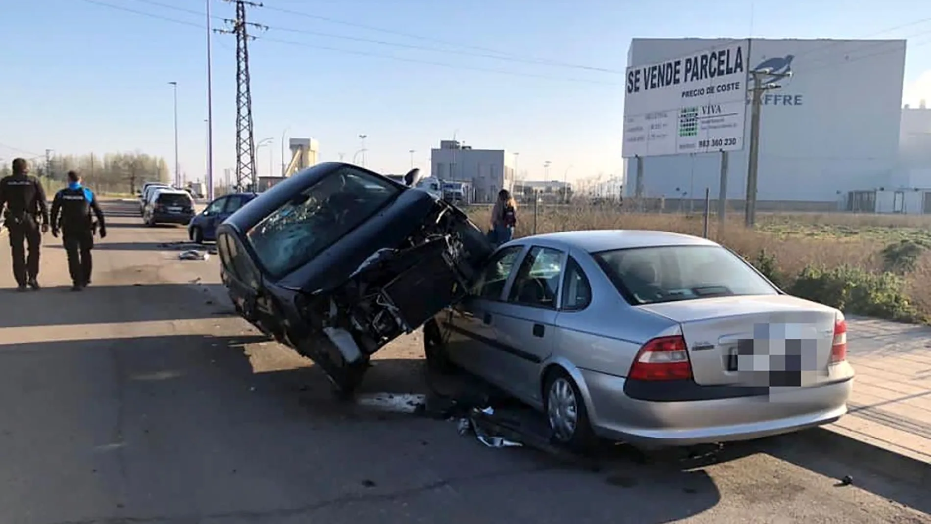 Accidente en la avenida de Santander de Valladolid