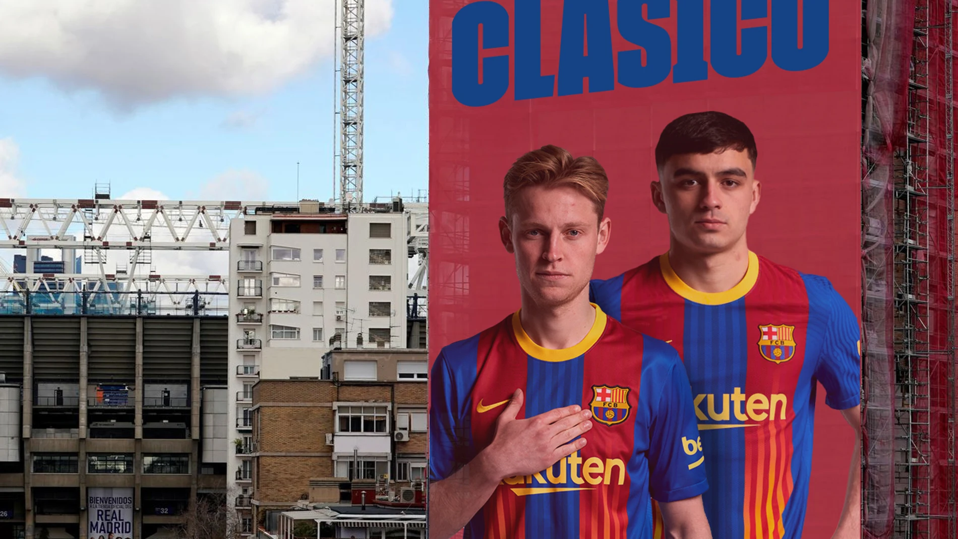 El montaje que ha hecho el Barcelona en sus redes sociales antes del Clásico, imitando la pancarta de Joan Laporta en las elecciones