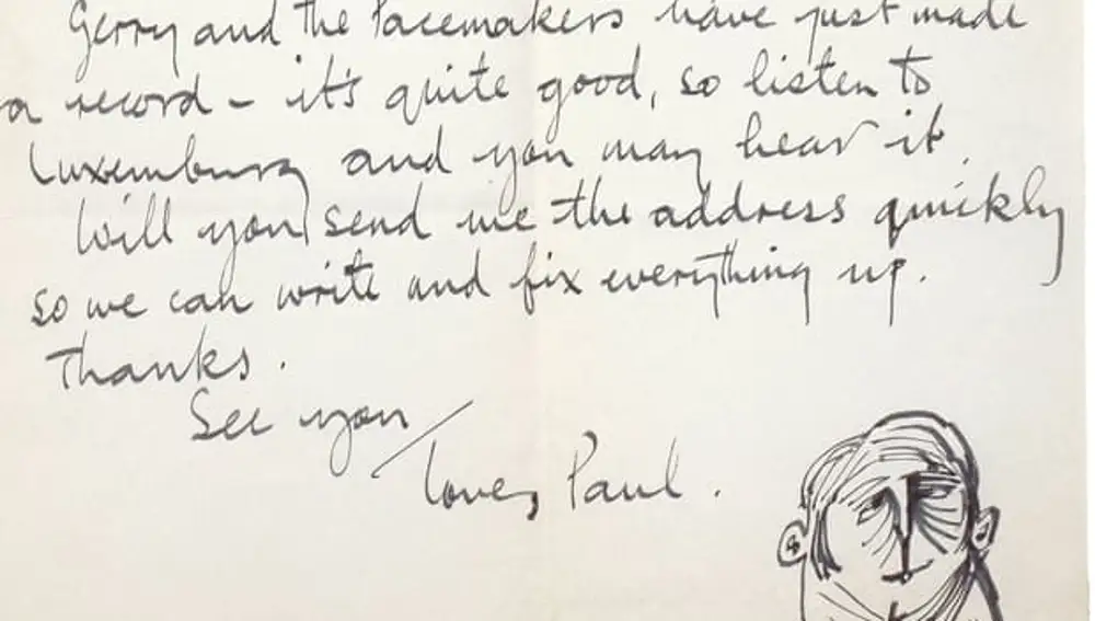 Carta de John Lennon a Astrid Kirchherr