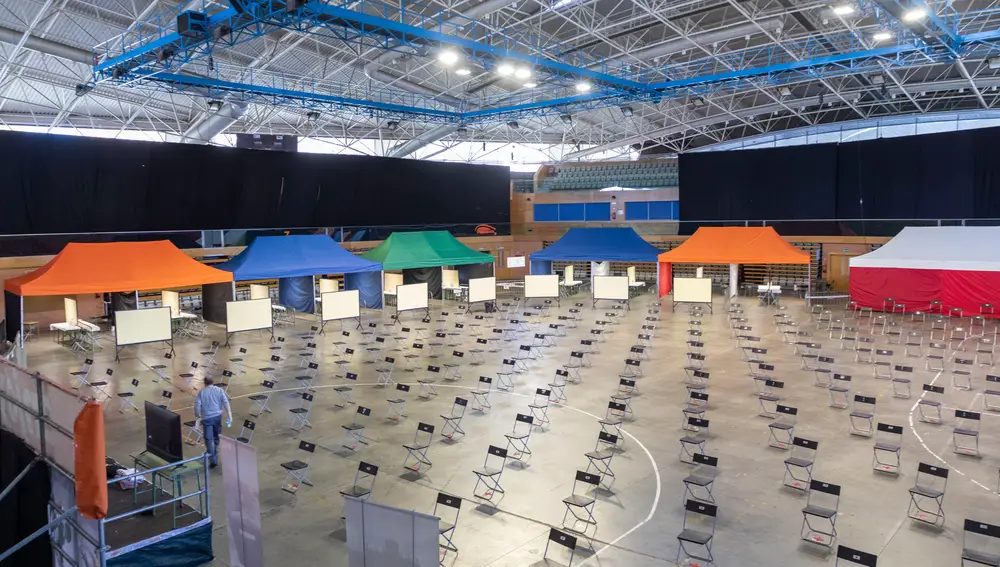 Interior del pabellón salmantino