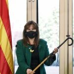 La presidenta de la cámara catalana, Laura Borrás , en un acto celebrado el pasado día 8 en la Cámara catalana