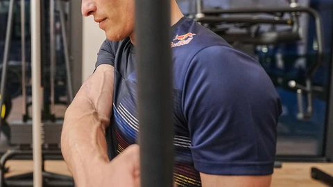 Marc Márquez, entrenando durante estos meses de recuperación del hombro derecho