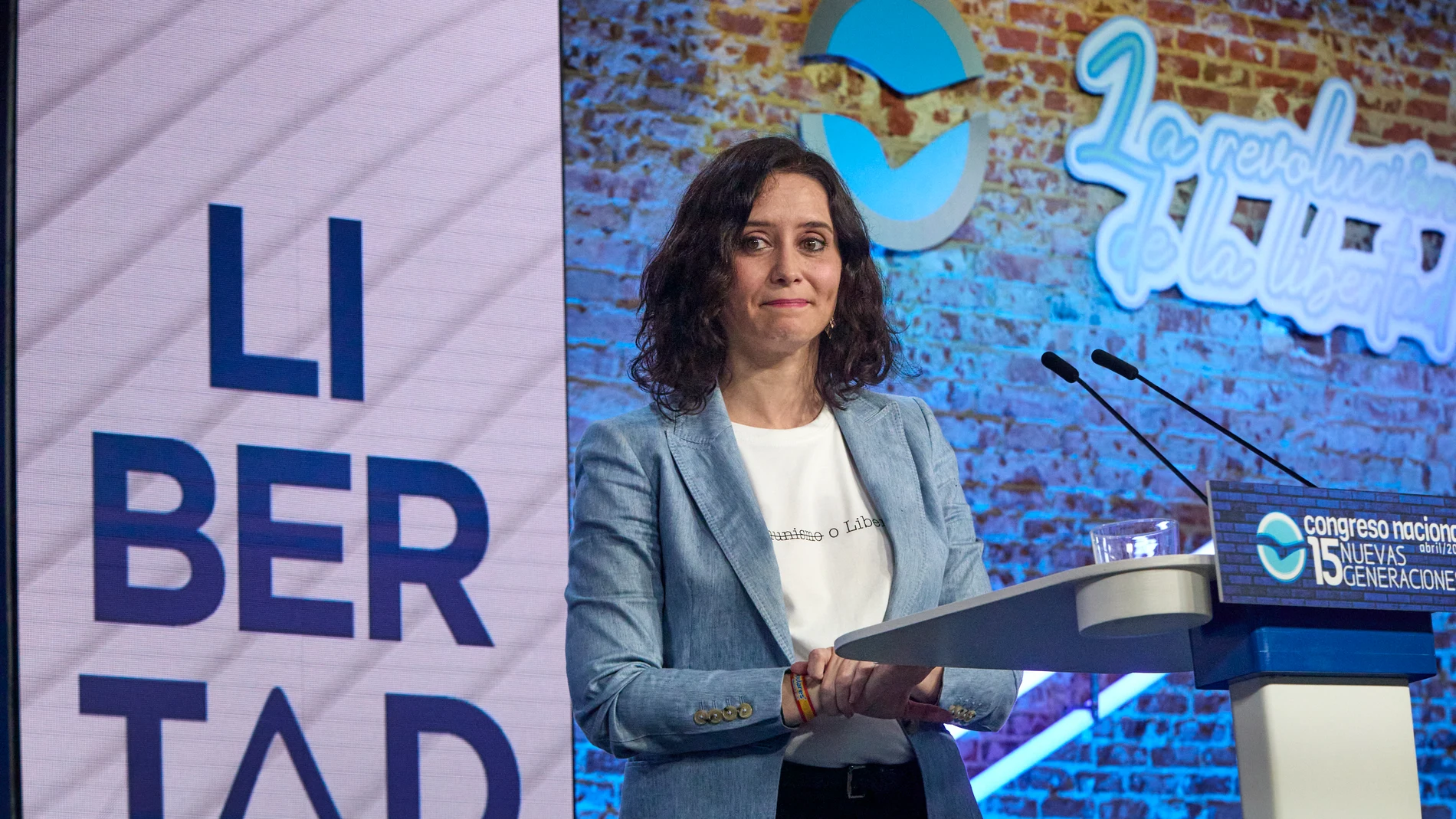 La presidenta de la Comunidad de Madrid y candidata a la reelección, Isabel Díaz Ayuso participa en el XV Congreso Nacional de Nuevas Generaciones del PP.