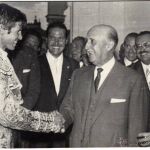 El Cordobés junto a Francisco Franco