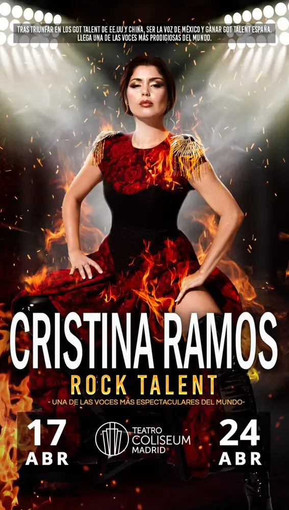 Cartel del concierto de Cristina Ramos en Madrid