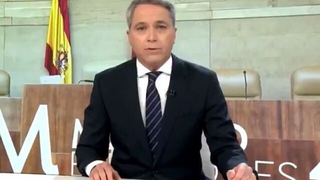 Vicente Vallés, en el informativo 'Noticias 2' de Antena 3
