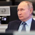 El presidente Putin visita el Centro de Coordinación del Gobierno ruso este martes 13 de abril