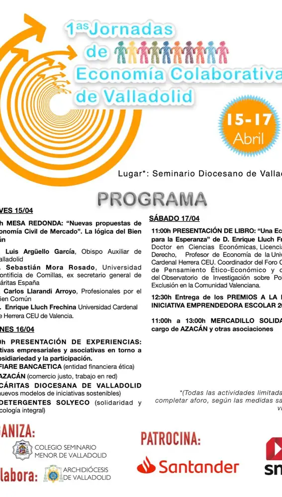 Actividades de las primeras jornadas de Economía Colaborativa de Valladolid