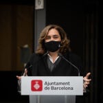 La alcaldesa de Barcelona, Ada Colau, en un reciente acto público en el Ayuntamiento de Barcelona