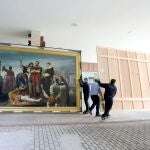 Las Cortes de Castilla y León reciben el cuadro ‘Los comuneros Padilla, Bravo y Maldonado en el patíbulo’, propiedad del Museo del Prado y procedente del Congreso de los Diputados, para la exposición ‘Comuneros. 500 años’ con motivo del V Centenario del Movimiento Comunero