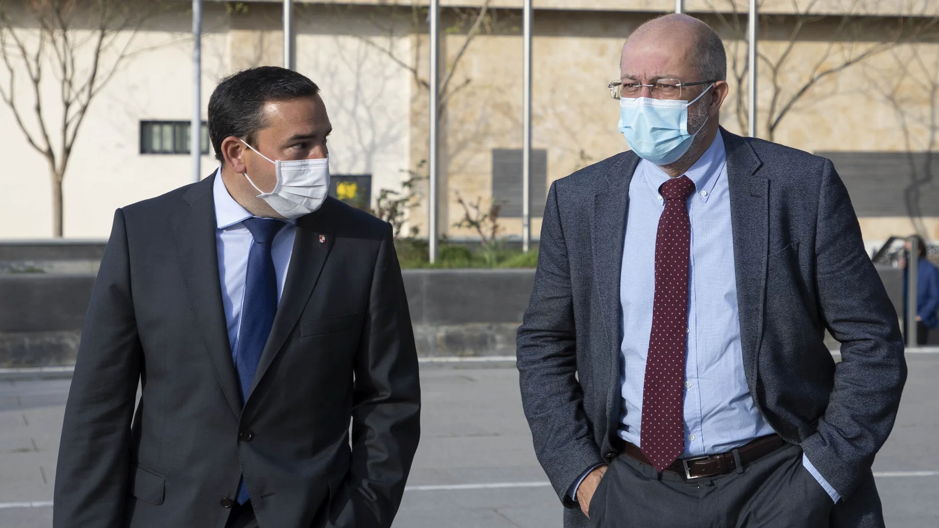 El vicepresidente Francisco Igea junto al delegado de la Junta en Salamanca, Eloy Ruiz Marcos