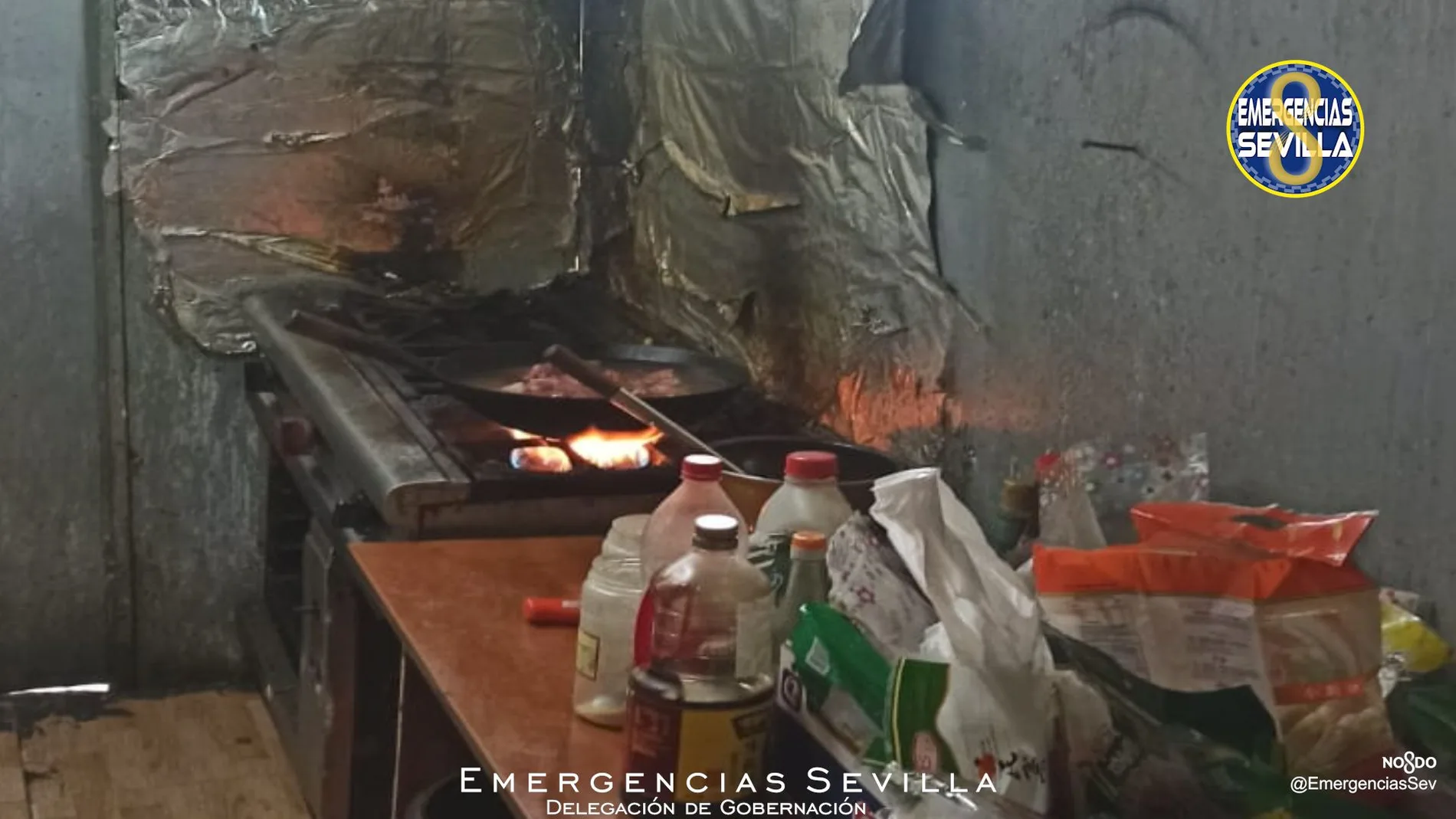 Cocina del restaurante chino. Emergencias Sevilla