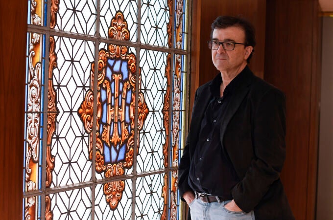 El escritor Javier Cercas el pasado jueves en el hotel Inglaterra de Sevilla