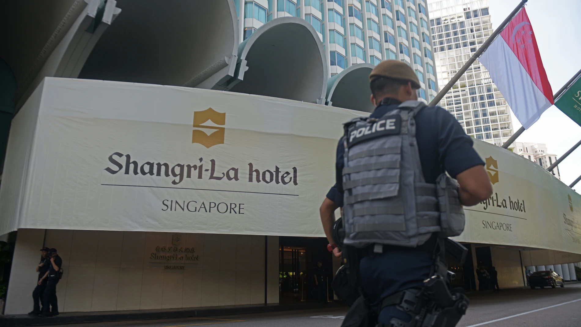 Un agente de la Policía de Singapur.19/04/2021