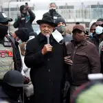 El reverendo Jesse Jackson en una manifestación en Minneapolis
