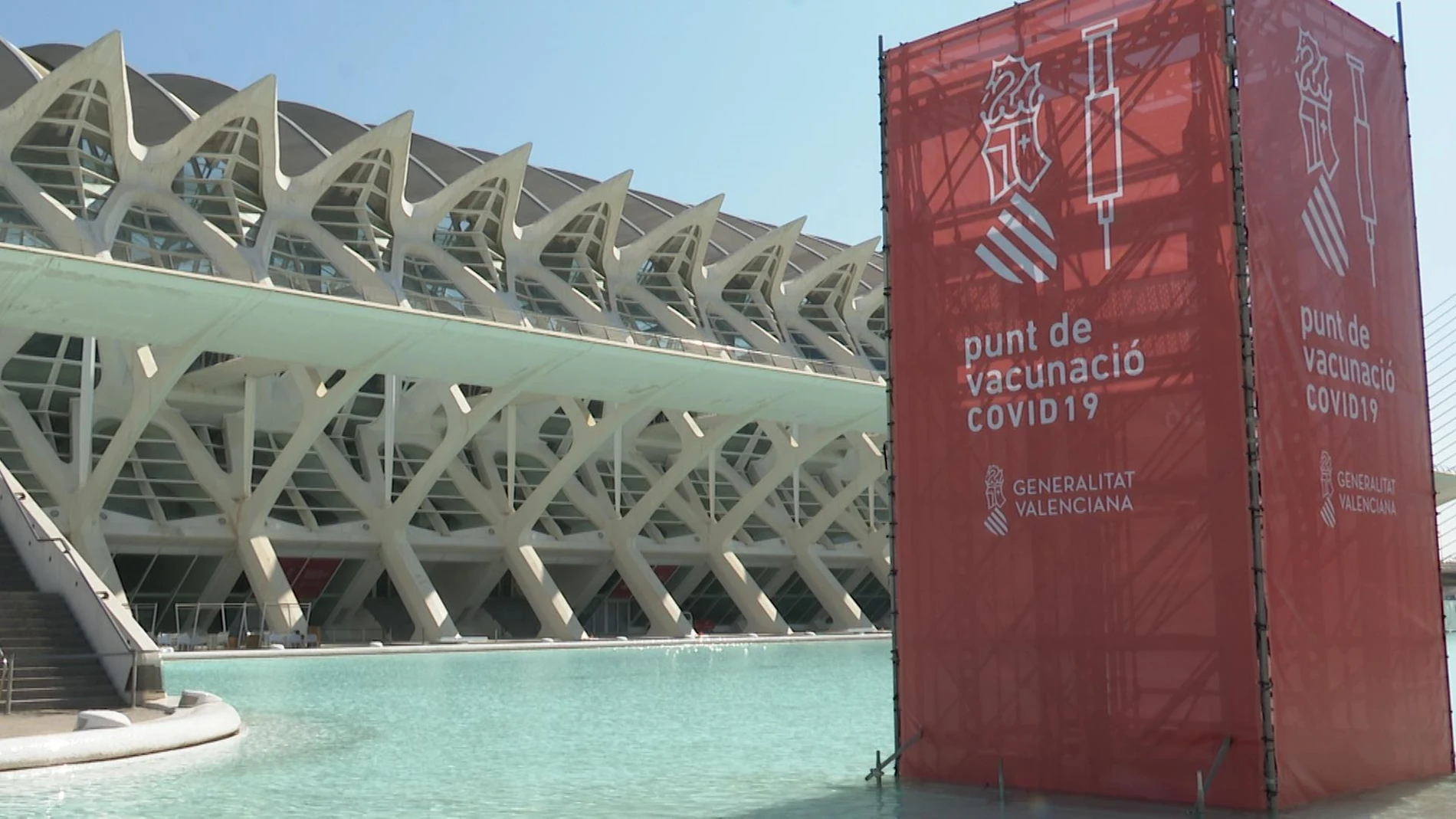 El "vacunódromo" de la ciudad de València está habilitado en la Ciutat de les Arts i les Ciències