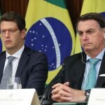El presidente de Brasil, Jair Bolsonaro, defendió en todo momento a su ministro de Medio Ambiente, Ricardo Salles