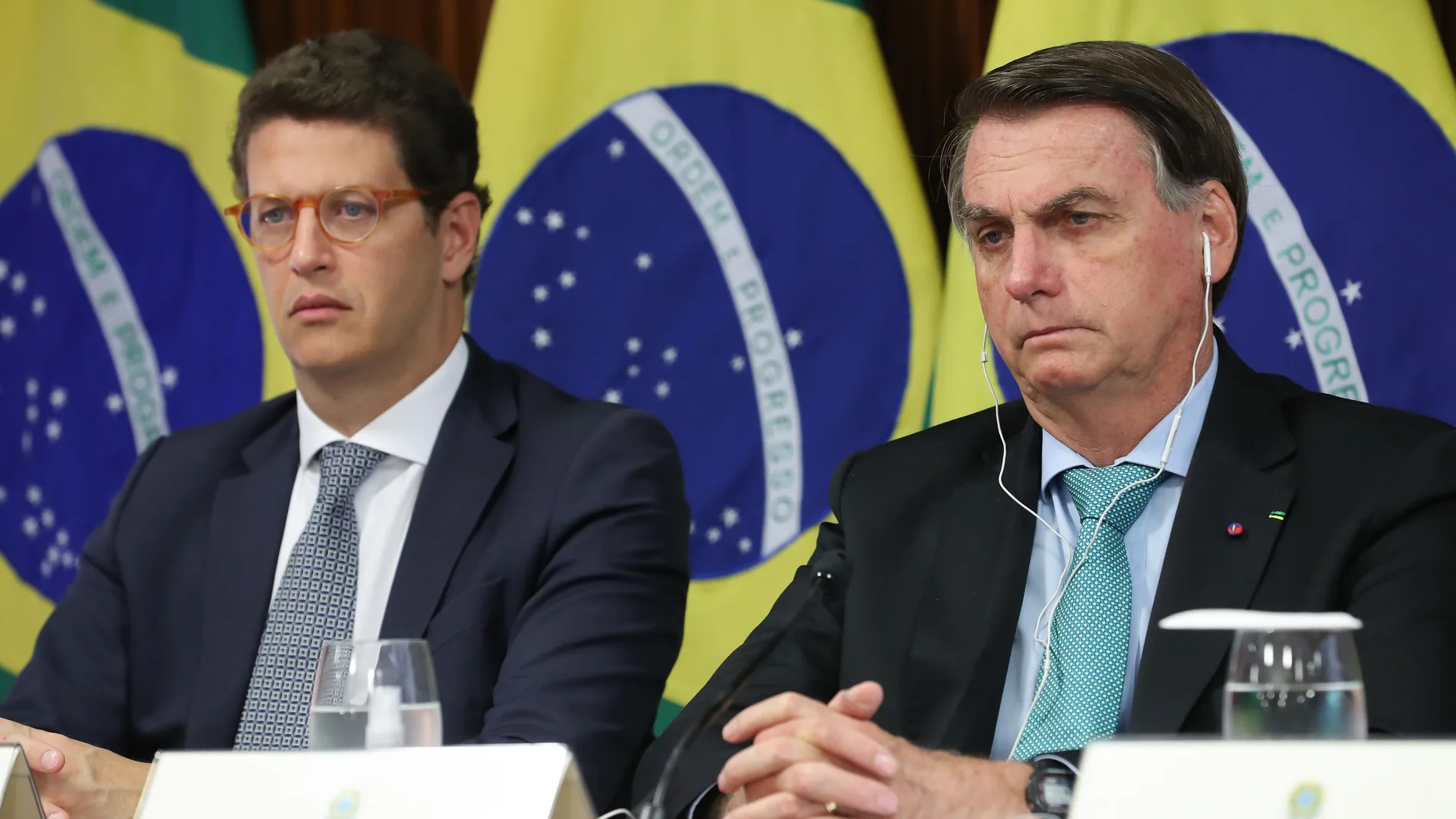 El presidente de Brasil, Jair Bolsonaro, defendió en todo momento a su ministro de Medio Ambiente, Ricardo Salles