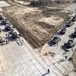 Vehículos militares de Rusia en maniobras militares en abril de 2021 en Crimea