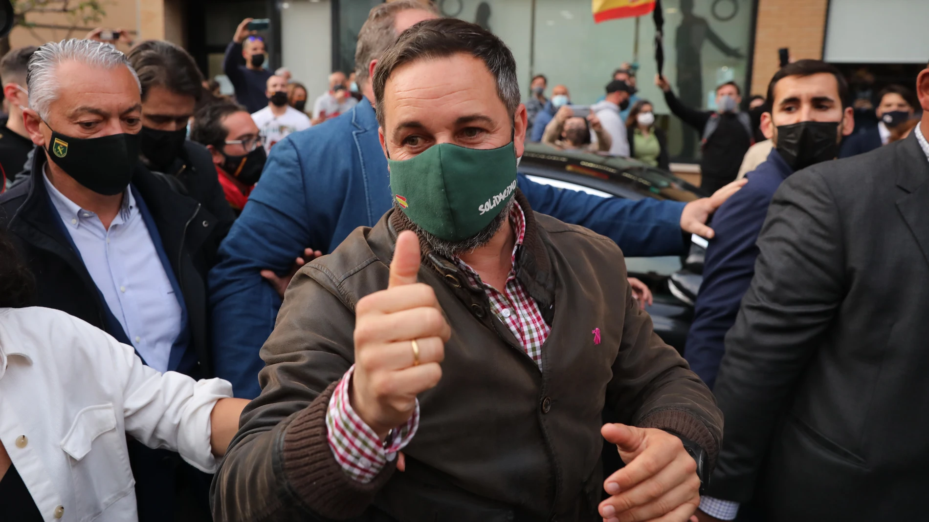 Santiago Abascal en un acto electoral